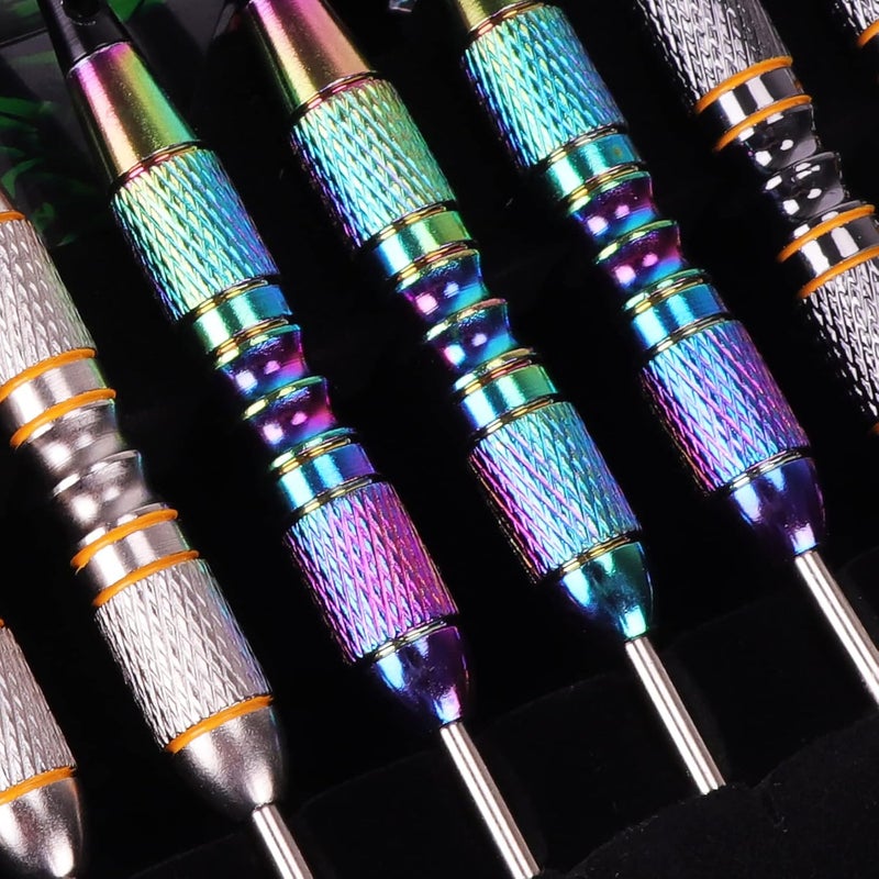 Turnart Darts Metal Tip Set - Steel Tip Darts Darts Set Professional Metal Darts 12 pcs 22/24 Grams Pro Dart Set with Stylish Case Aluminum Shafts Extra 9 Flights - Image 2